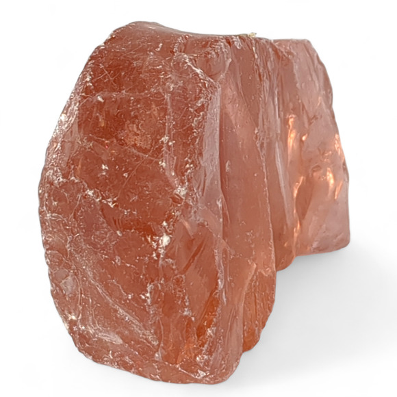 Peach Translucent Art Glass Cullet Suncatcher Slag Glass #4XL70 - Picture 4 of 6